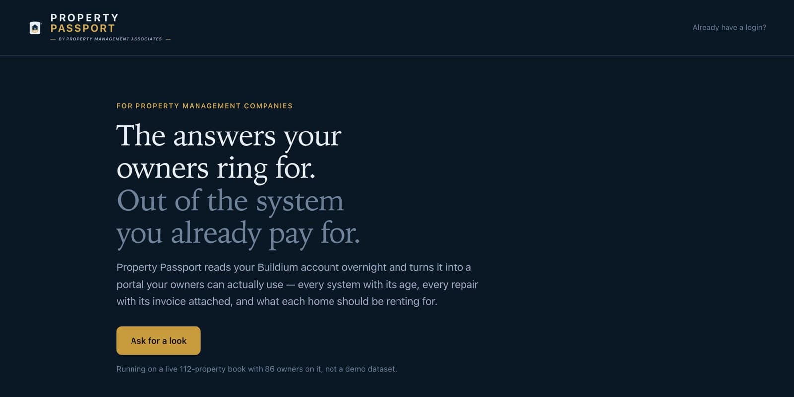Property Passport — interface