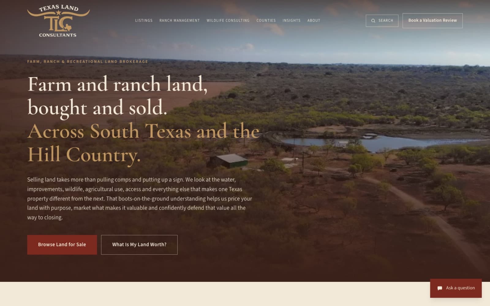 Texas Land Consultants — interface
